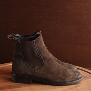 Thursday Boot Company Womens SZ 8.5 Brown Duchess Chelsea Suede Pull On Western